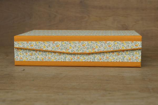 Din A4 box for papers orange yellow handmade in Germany